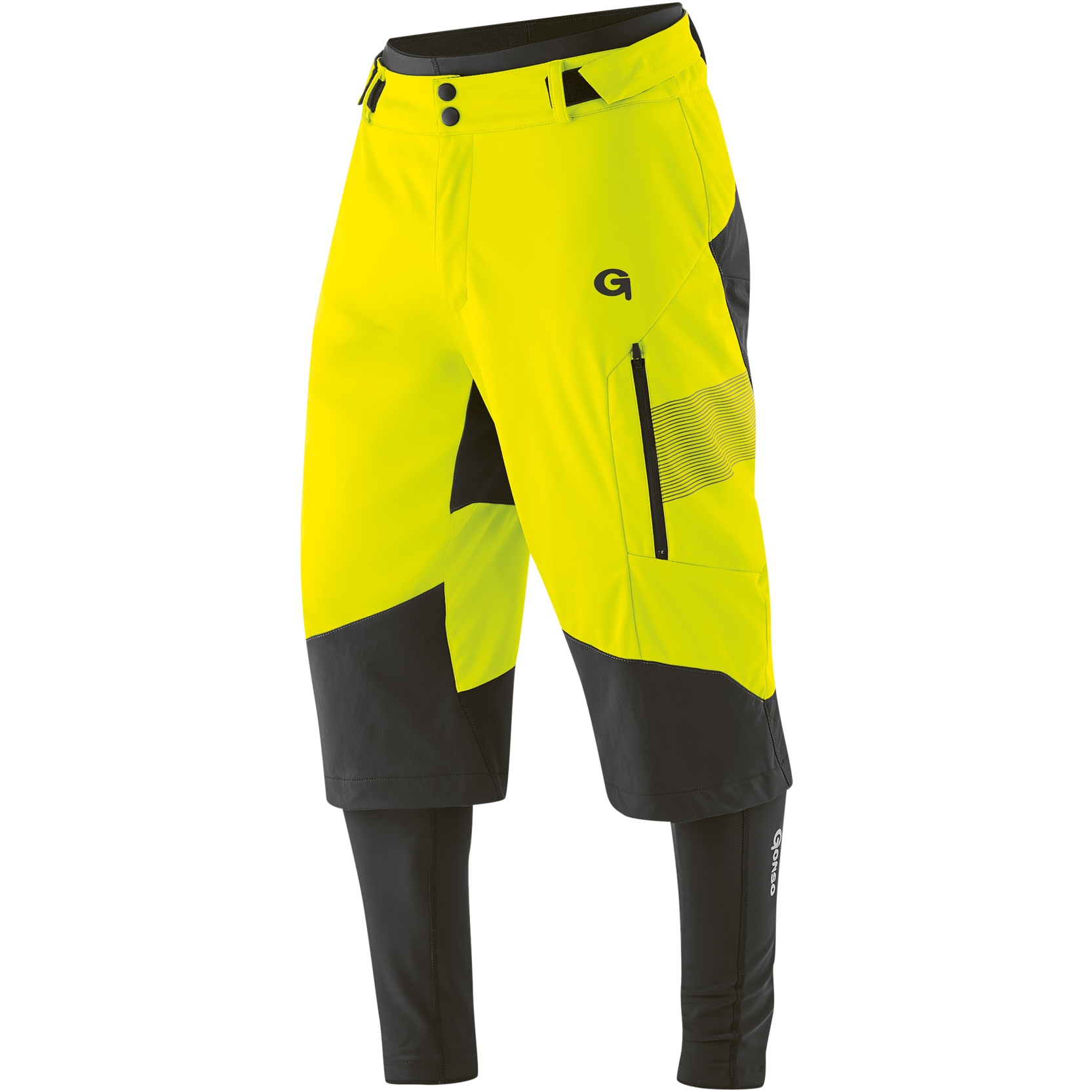 Produktbild von Gonso Sirac Herren 3-in-1 Bikeshorts - Safety Yellow