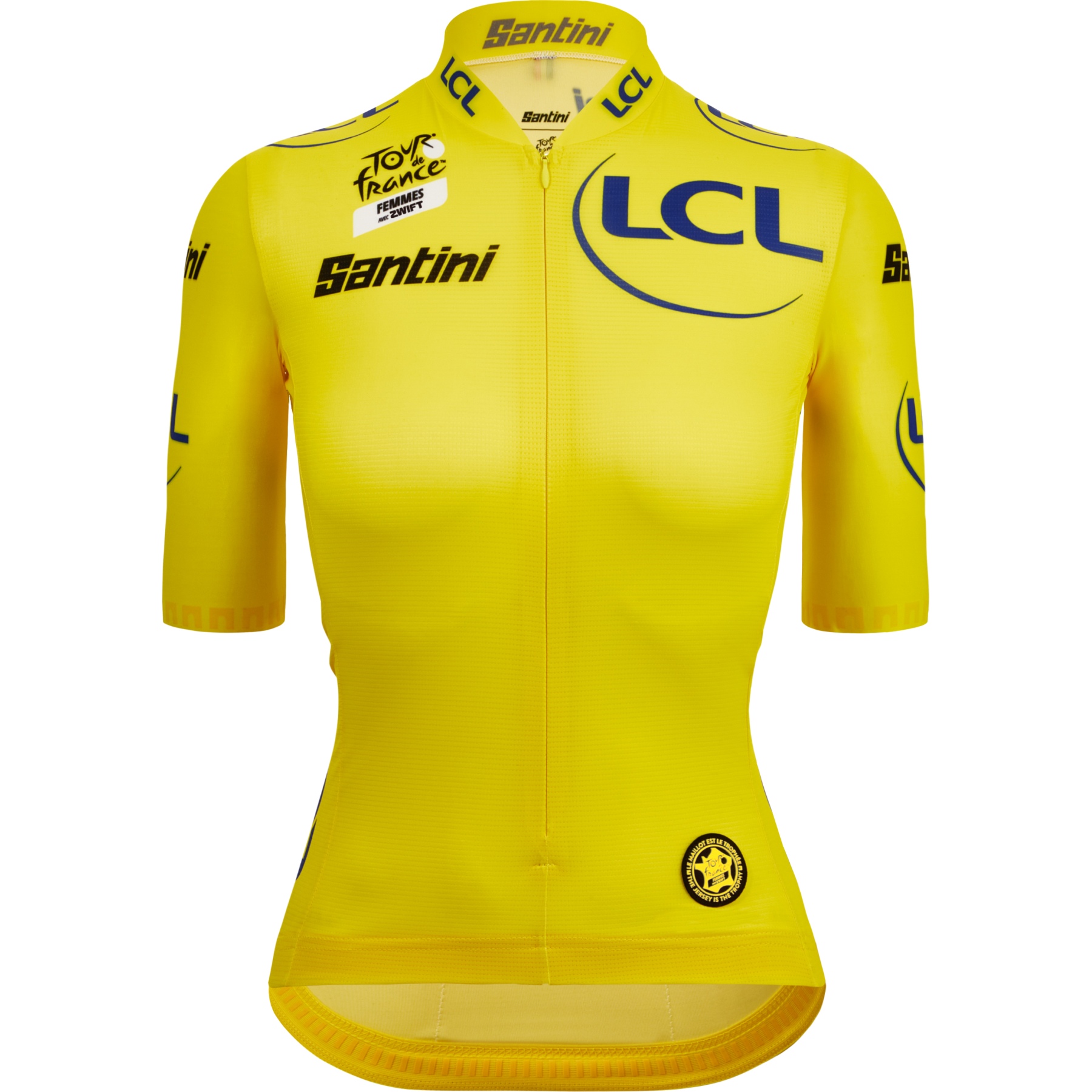 Produktbild von Santini Leader General Classification Damen Kurzarmtrikot - Tour de France™ Femmes avec Zwift 2023 Collection - TF944L0023TDFLDER - gelb GI