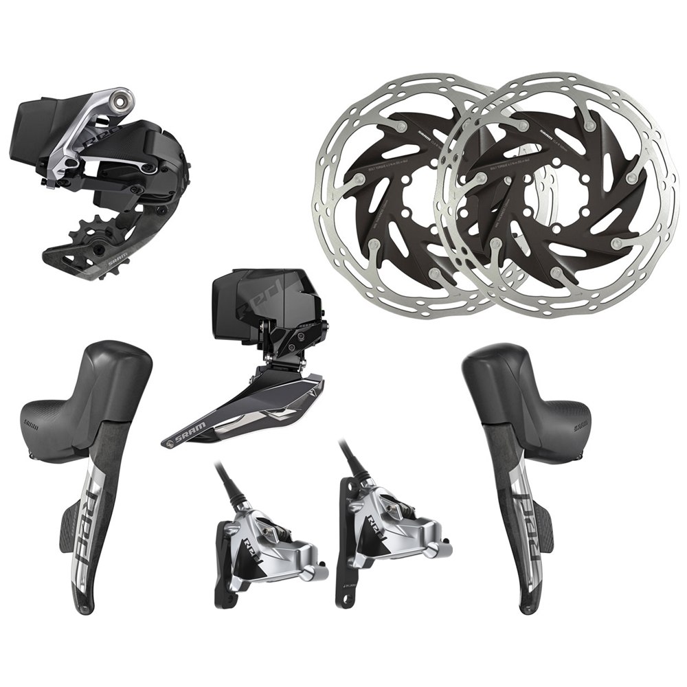 Picture of SRAM RED eTap AXS HRD 2x12 Upgrade Set with Hydraulic Disc Brakes - Flat Mount - 6-Bolt