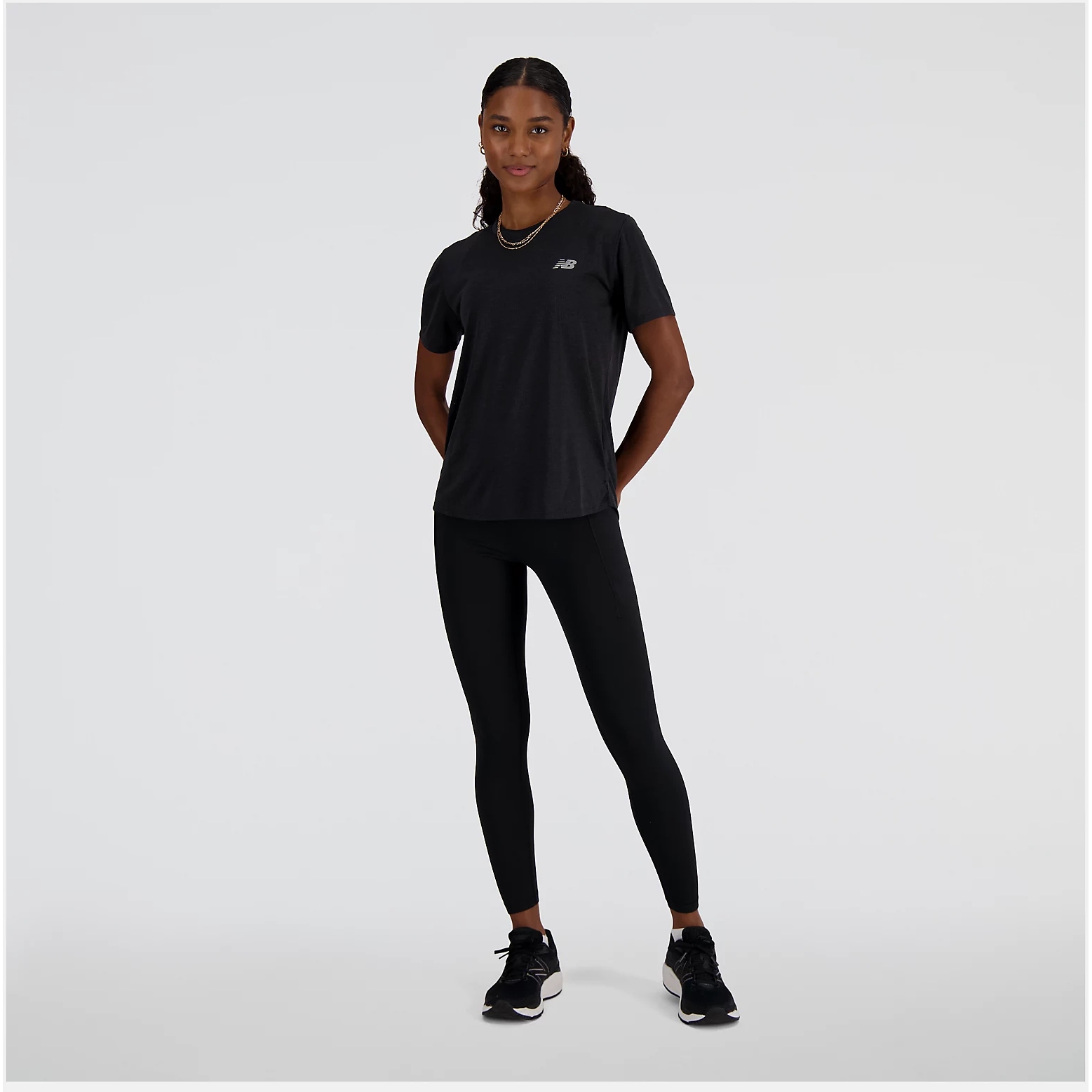 New Balance Athletics T-Shirt Women - Black Heather | BIKE24