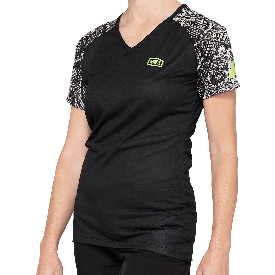 Productfoto van 100% Airmatic Fietsshirt met Korte Mouwen Dames - black python