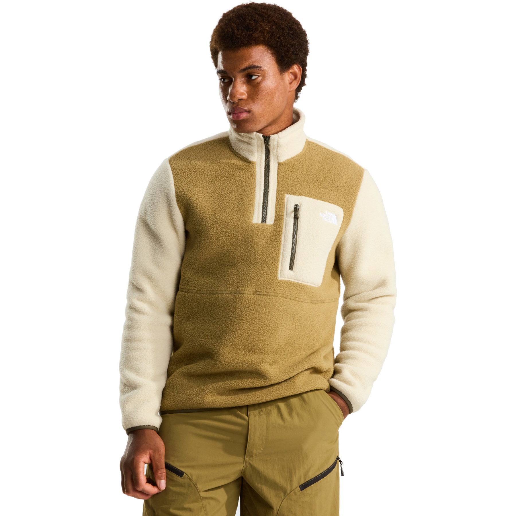The North Face Yumiori 1/4 Zip Fleece Pullover Men - Cedar/Desert