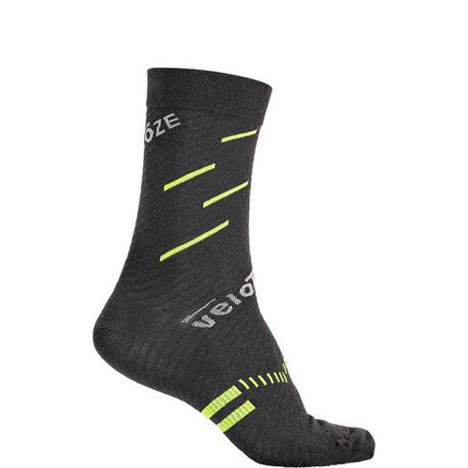Picture of veloToze Merino Wool Socks - Black/Yellow