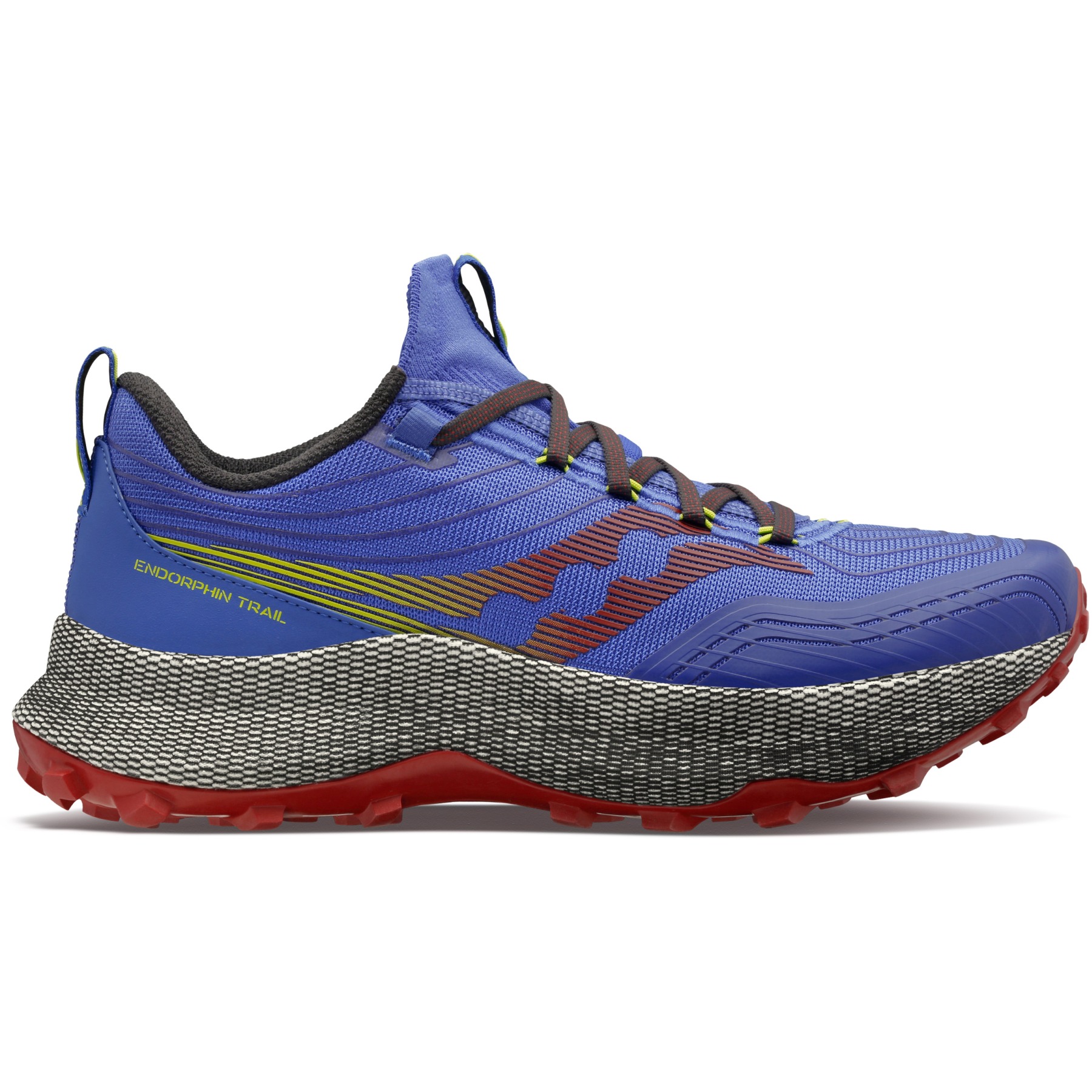 Image of Saucony Endorphin Trail Trail Running Shoes - blue raz/spice