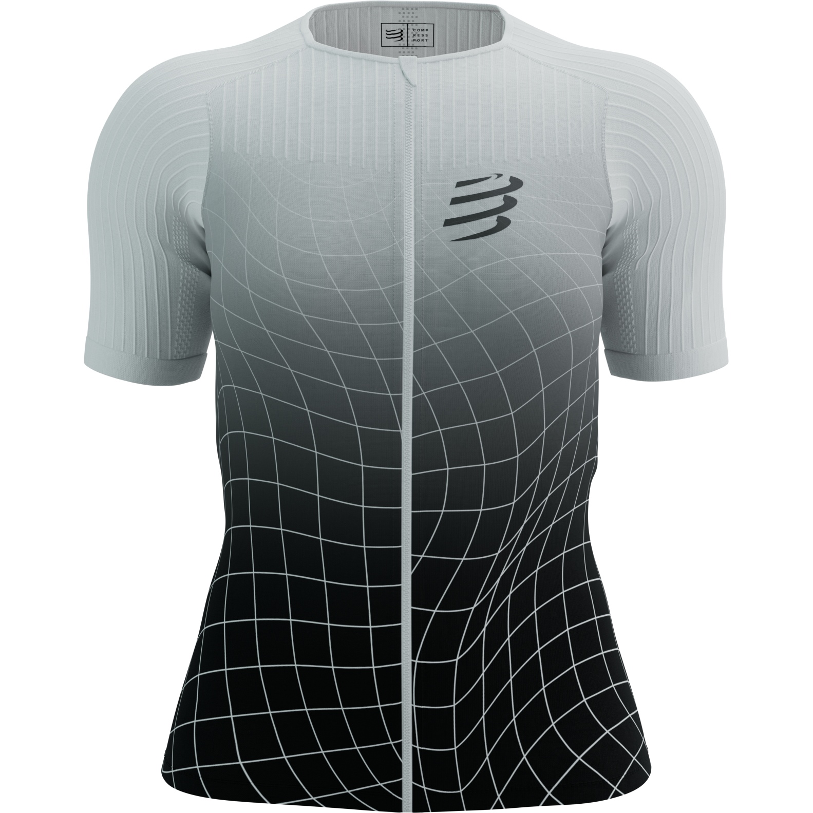 Produktbild von Compressport Tri Postural Aero Kurzarmshirt Damen - schwarz/weiß