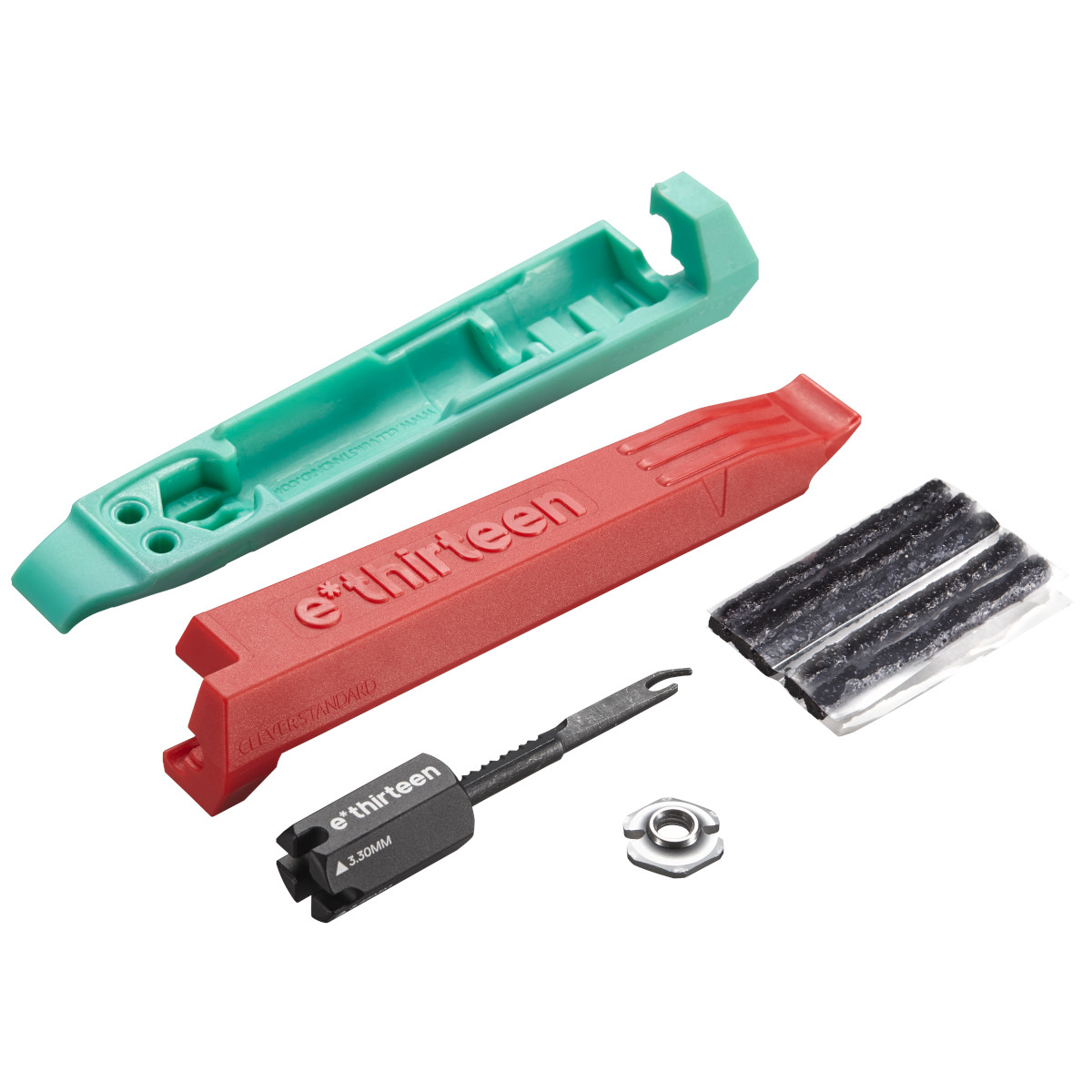 Produktbild von e*thirteen Tire Plug &amp; Reifenheber Kit - red / seafoam