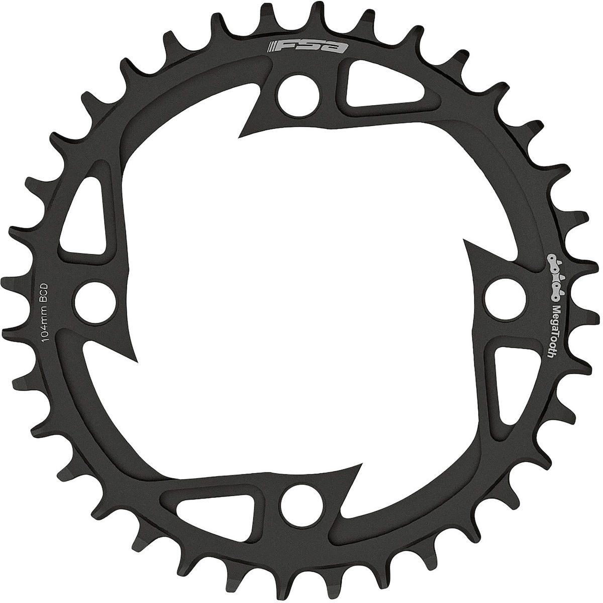 Produktbild von FSA E-Bike Kettenblatt | Bosch Gen.4 | 104mm | V-Shape | 1x12-fach - schwarz