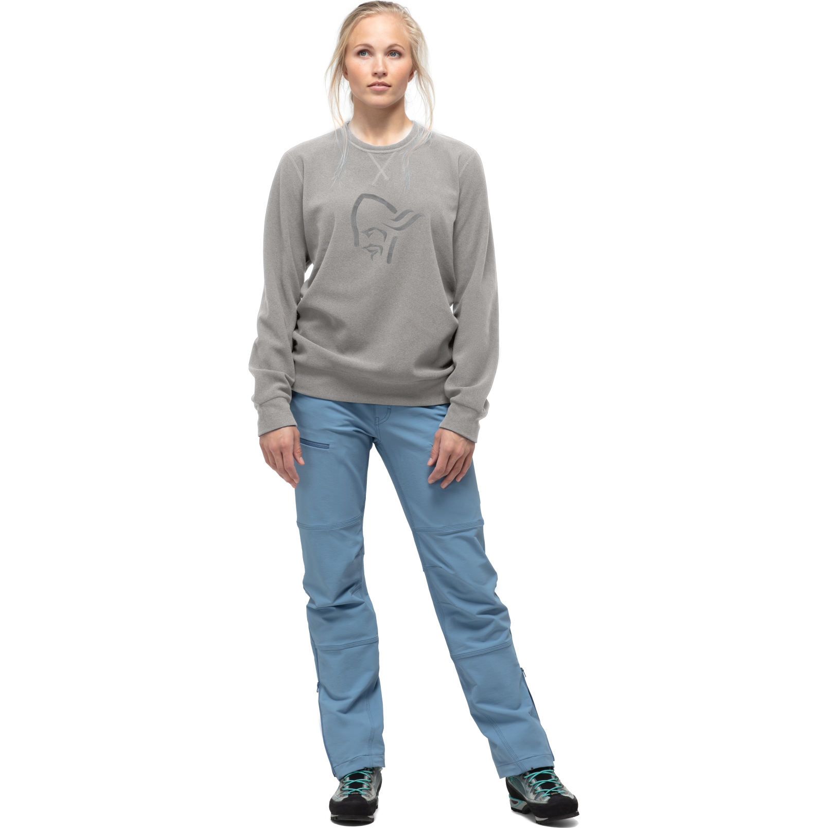 Norrona Crew Neck Sweatshirt Unisex Drizzle Melange BIKE24