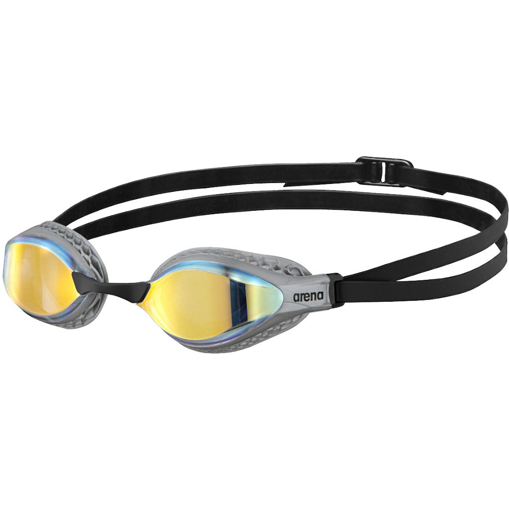 Picture of arena Airspeed Mirror Swimming Goggles - Yellow Copper - Silver