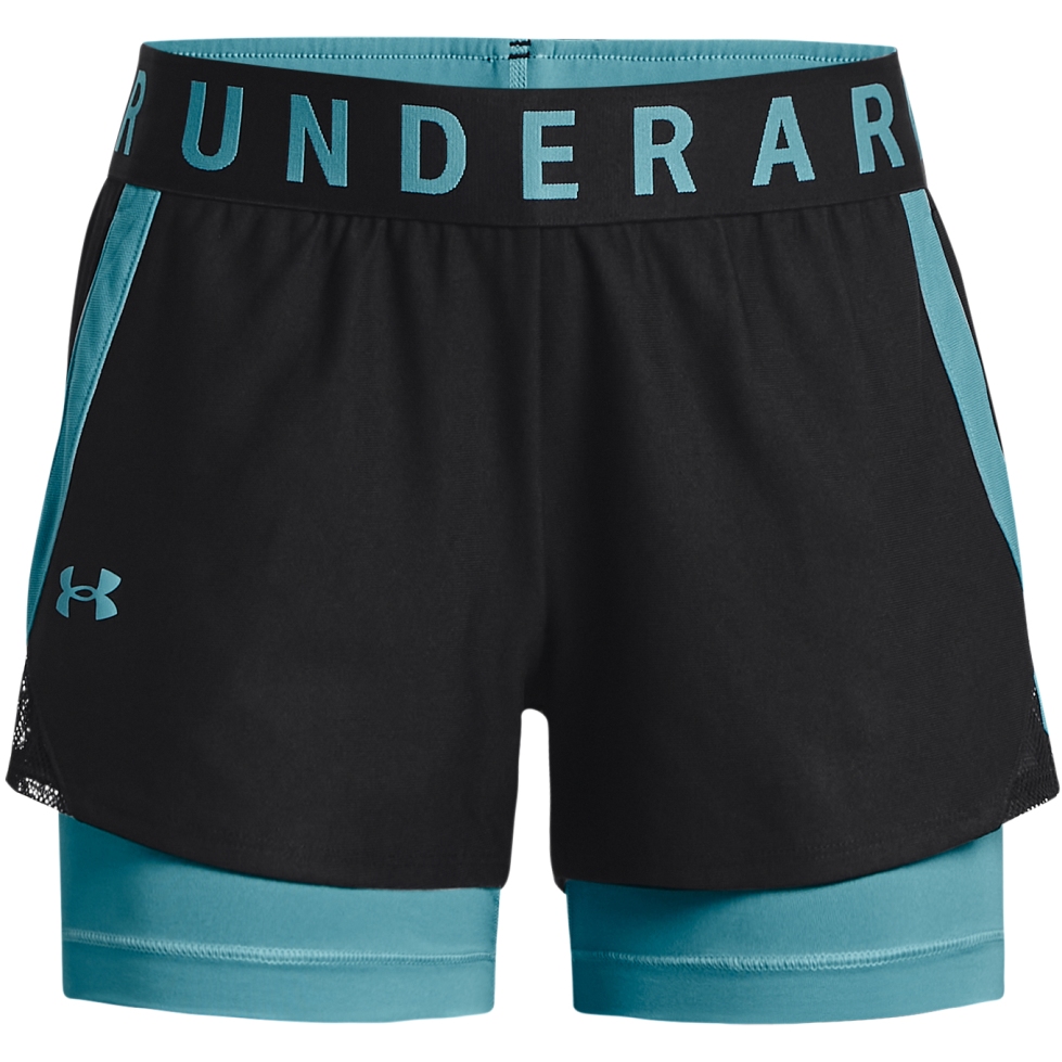 Under Armour UA Play Up 2-in-1 Shorts Women - Black/Glacier Blue/Glacier  Blue