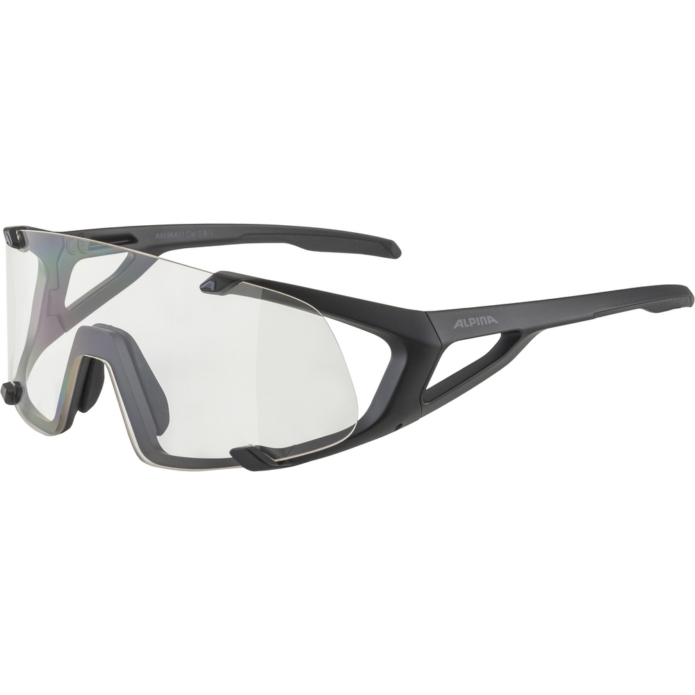 Picture of Alpina Hawkeye S Glasses - Black Matt / Clear