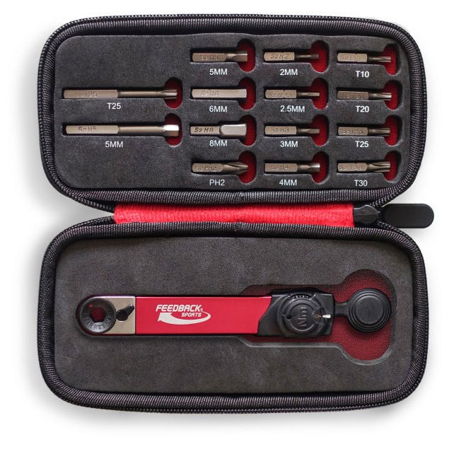 Produktbild von Feedback Sports Range Drehmomentschlüssel mit Bitsatz - schwarz/rot