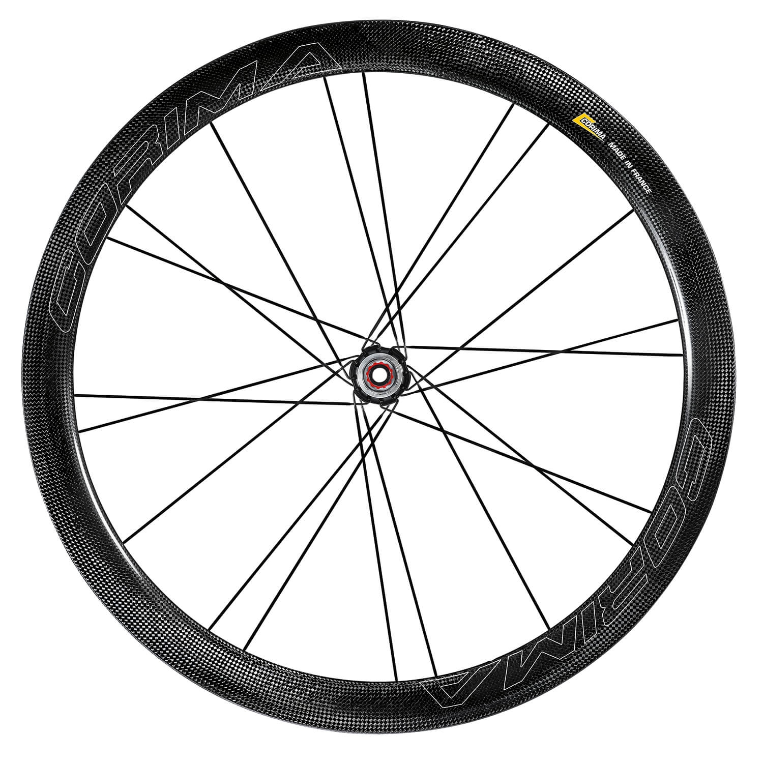 Picture of CORIMA 47 WS Black DX - Carbon Rear Wheel - Clincher - Centerlock - 12x142mm - Shimano HG - outline