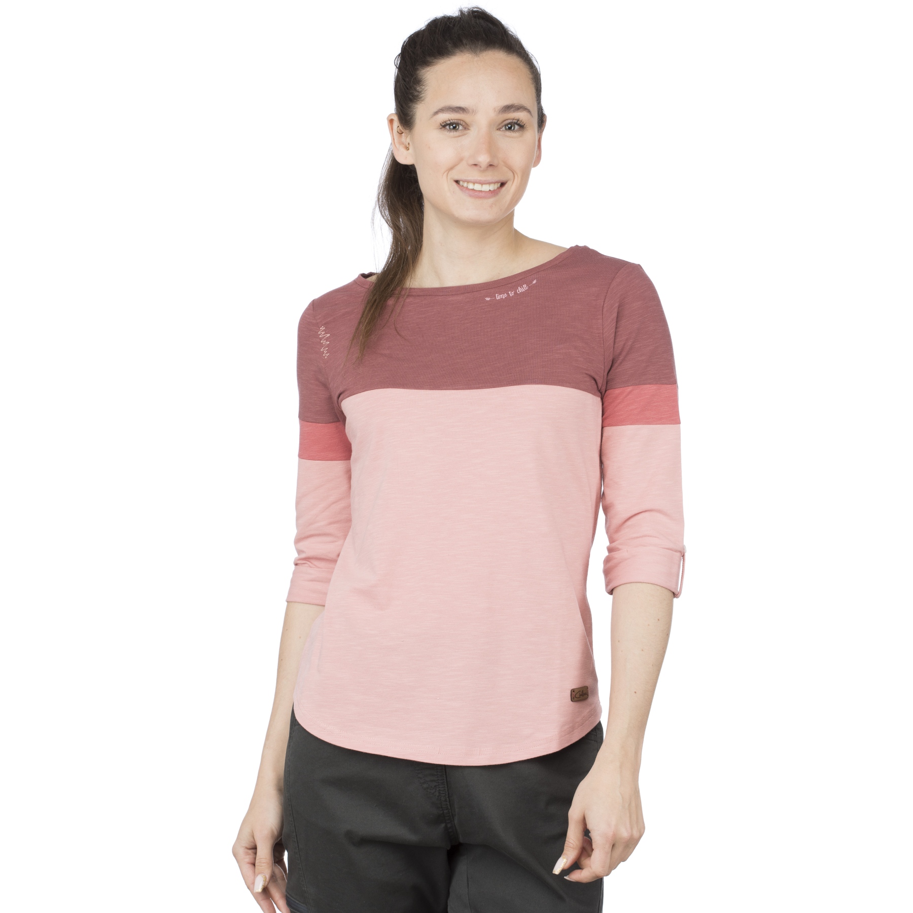 Picture of Chillaz Balanced 3/4 Sleeve Shirt Women - dark applebutter/rose