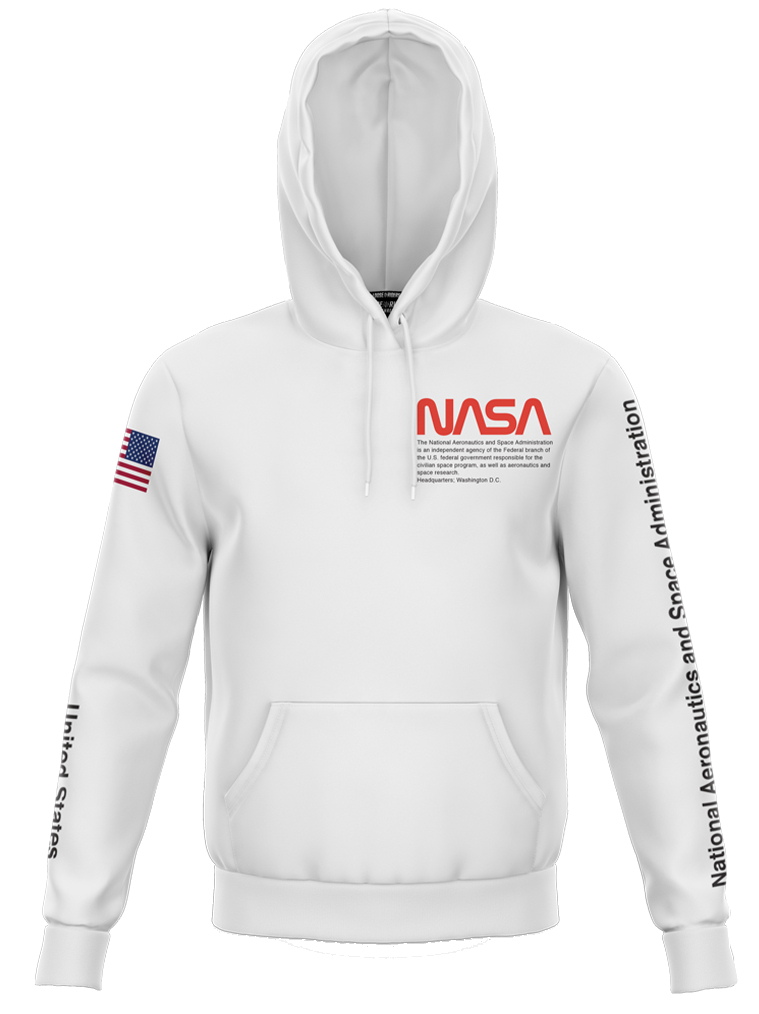 Produktbild von Loose Riders NASA Flight Crew Fleece Kapuzenpullover - Weiß