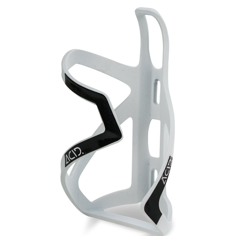 Picture of CUBE ACID Bottle Cage HPP Sidecage - matt white´n´glossy black