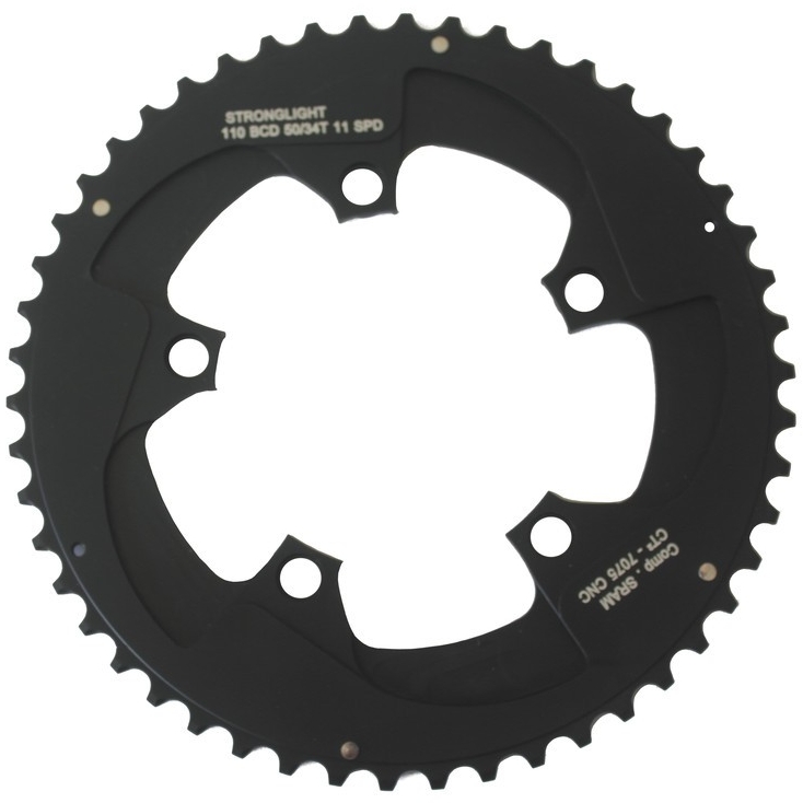 Image of Stronglight Road Chainring - 5-Arm - 110mm - for Sram Force 22 / Red 22 - black