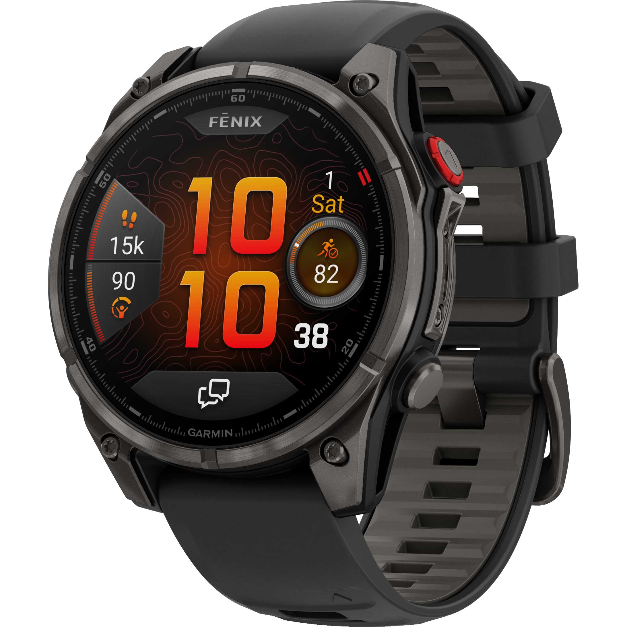 Умные GPS-часы Garmin fenix 8 Pro AMOLED Sapphire - 47 мм - Черные / серо-угольные с дополнением из титана