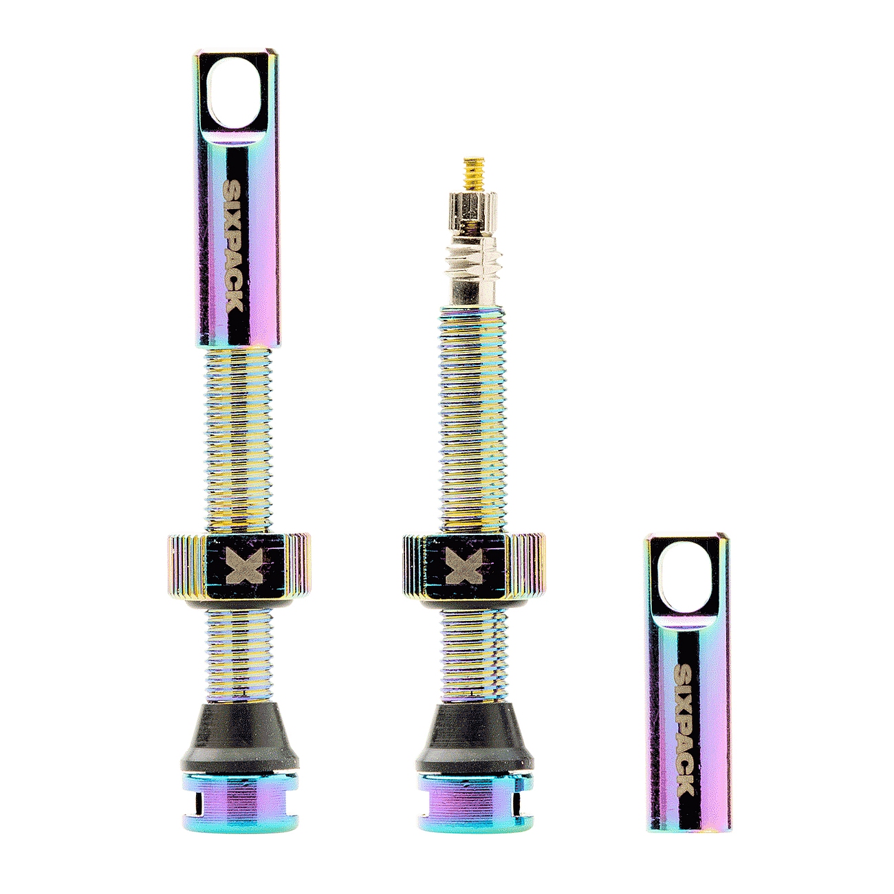 Picture of Sixpack Tubeless Valves (1 Pair) - 44mm - oilslick