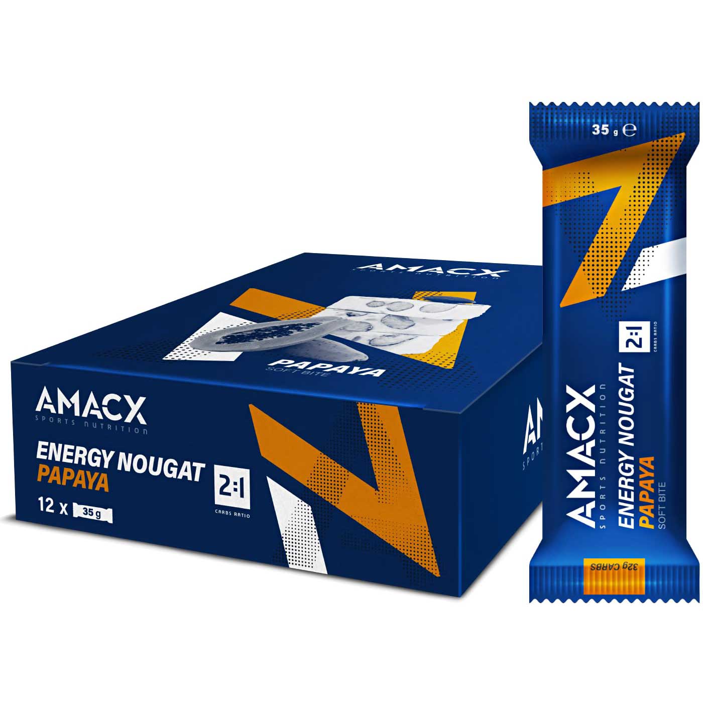 Foto de Amacx Barrita Energética - Energy Nougat Papaya - 12x35g