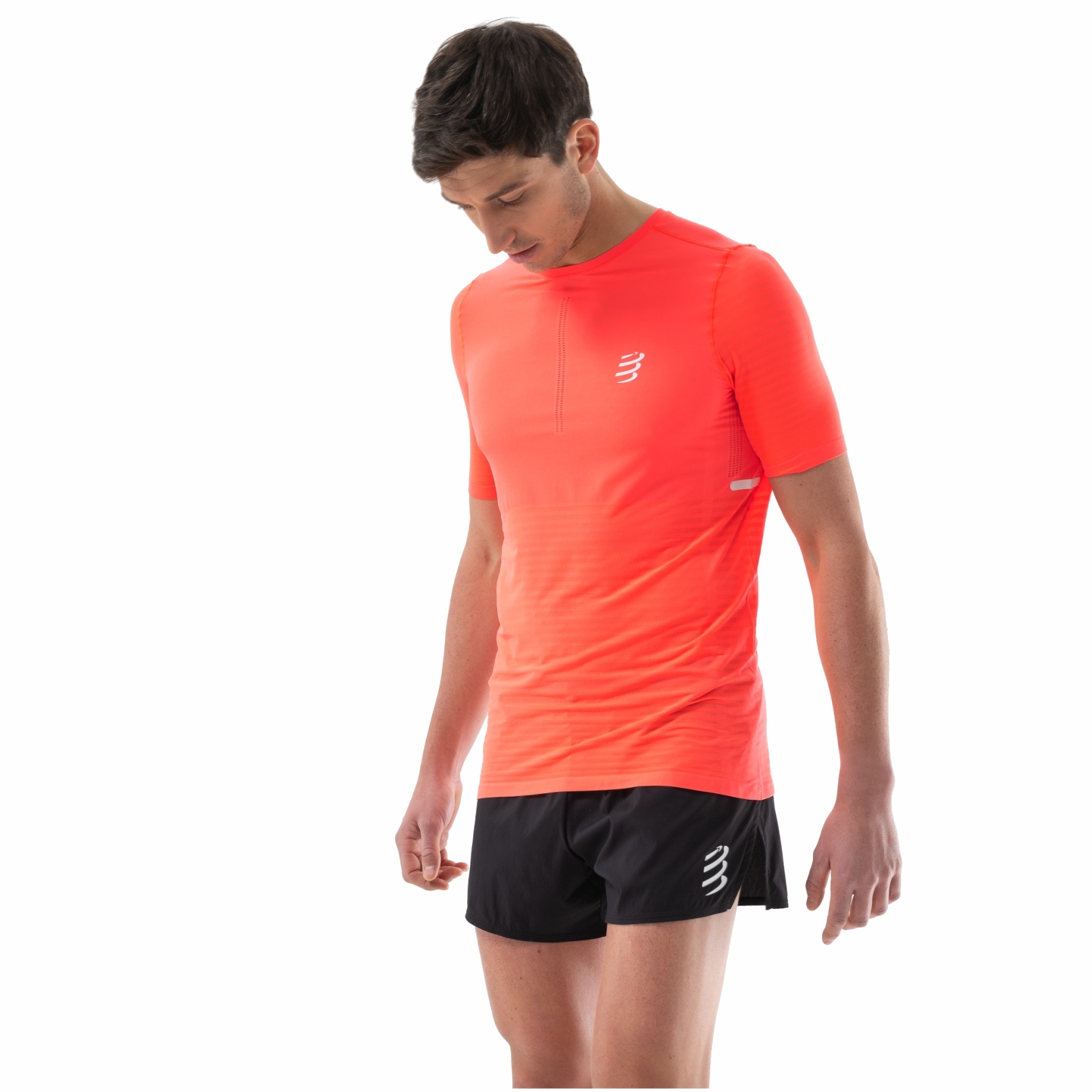 Produktbild von Compressport Pro Racing Running T-Shirt Herren - fluo red