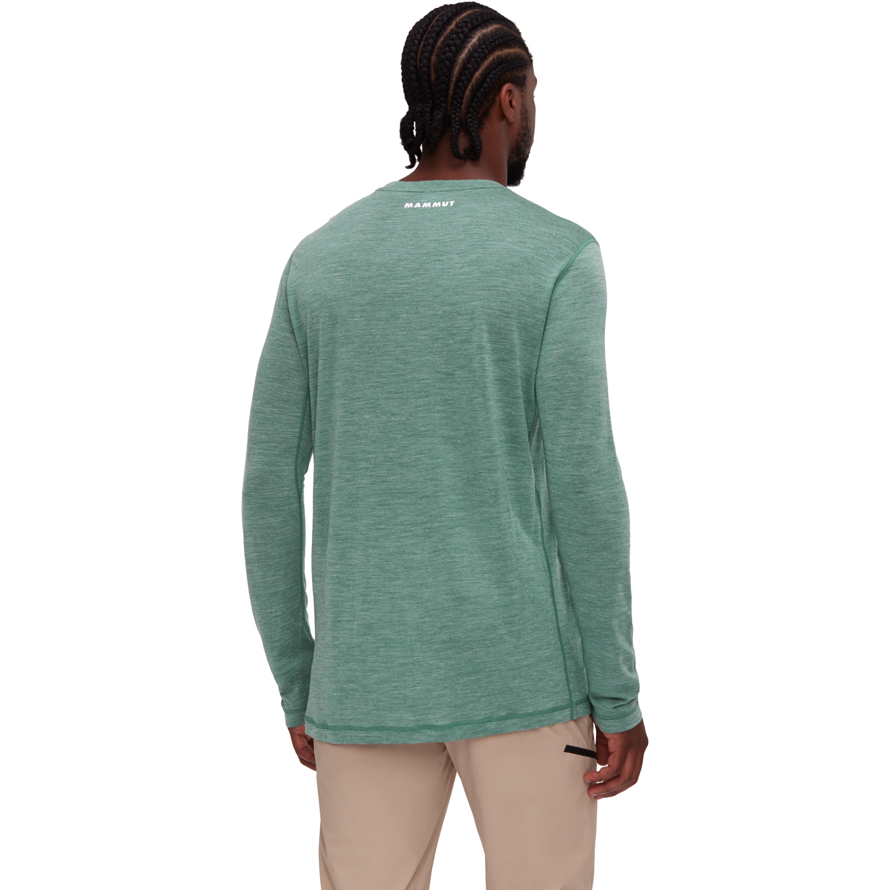 Mammut Tree Wool Langarmshirt Herren - dark jade melange | BIKE24