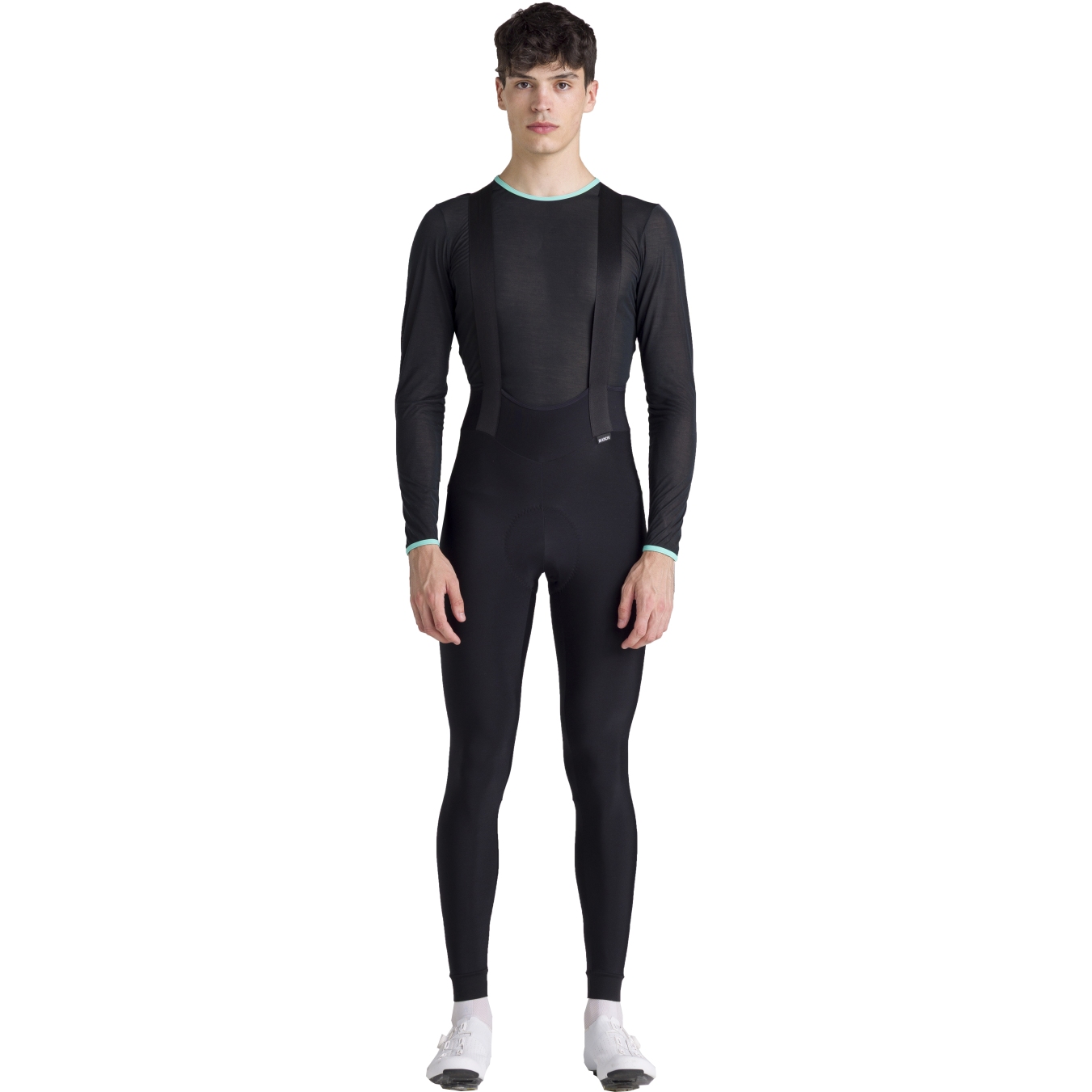 Santini Bianchi Milano Classic Thermal Bib Tights Men - black NE