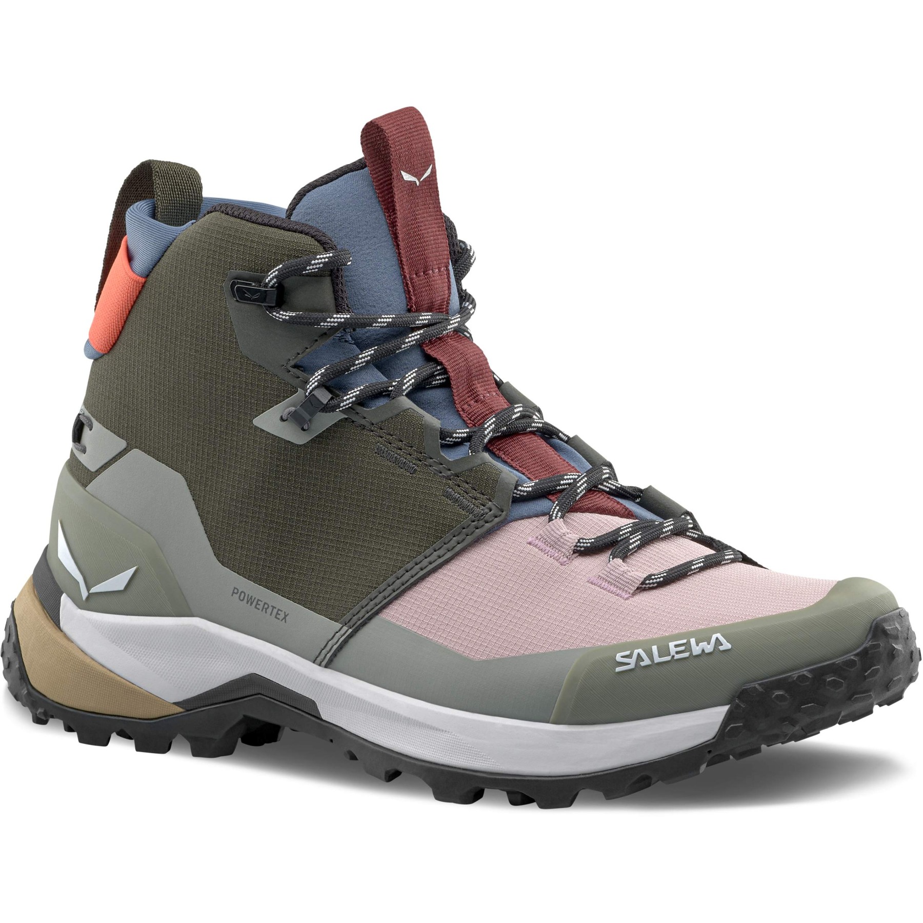 Женская походная обувь Salewa Puez 2 Mid Powertex - темно-оливковый/shadow 5651