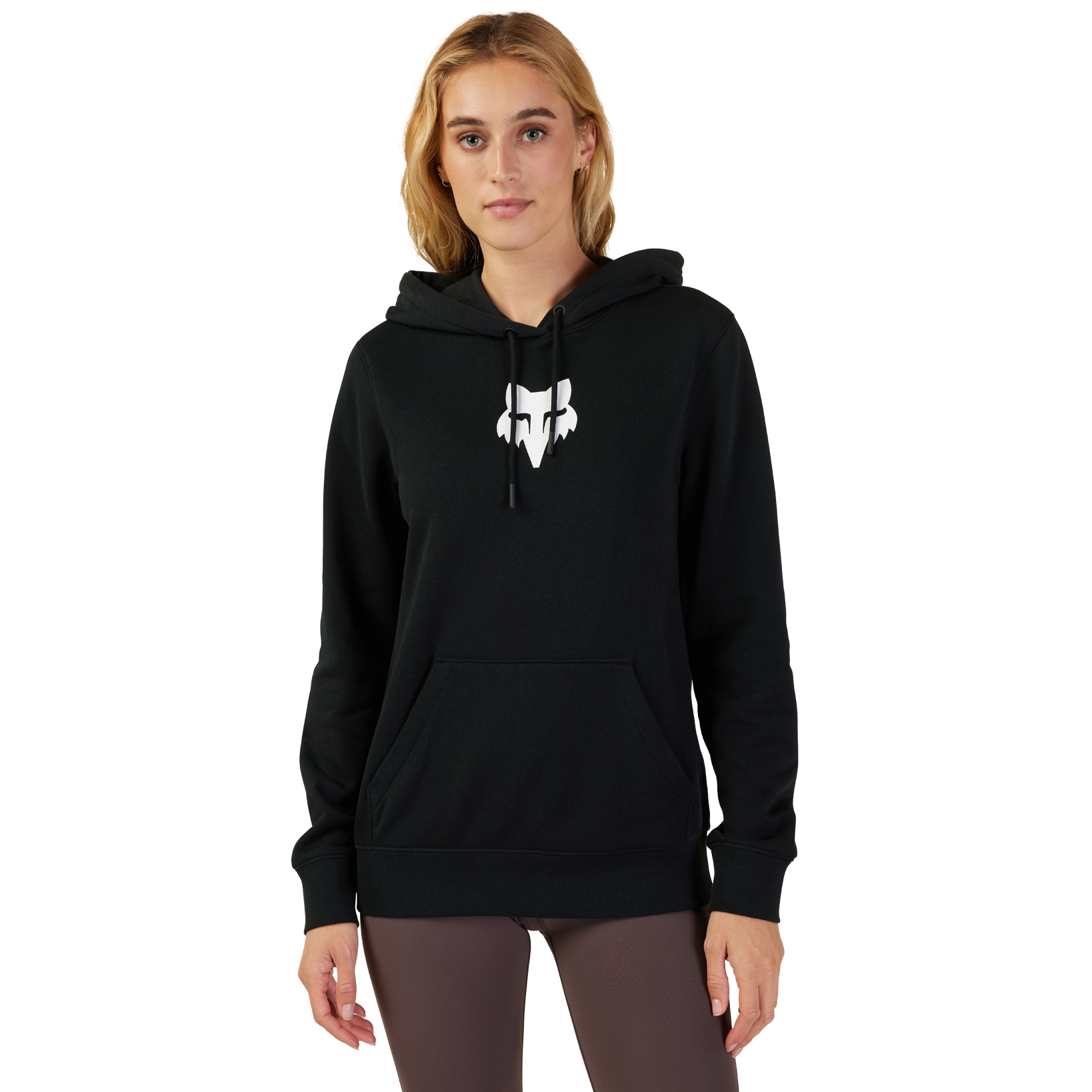 Bild von FOX Head Fleece Kapuzenpullover Damen - schwarz