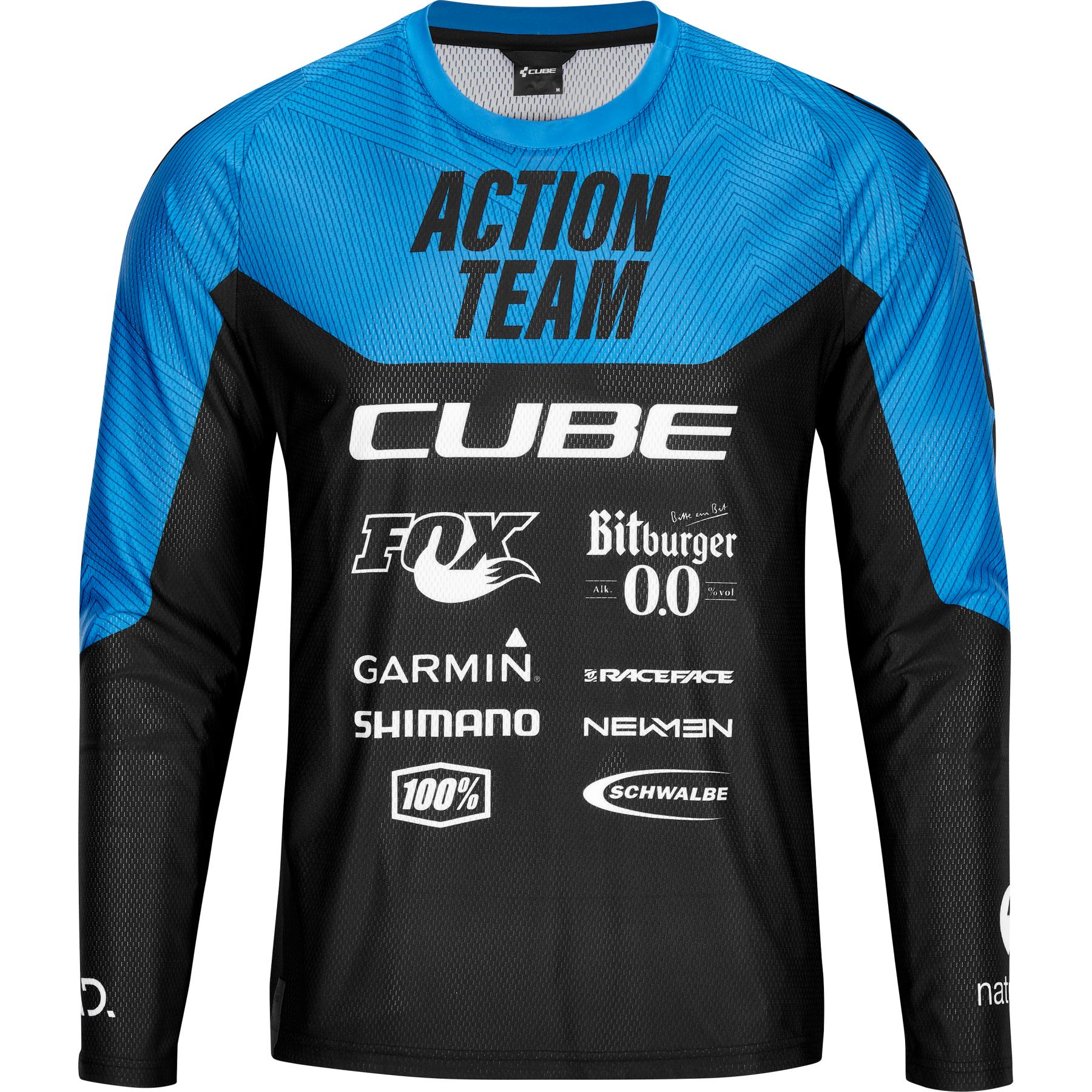 Image of CUBE EDGE Round-Neck X Actionteam Longsleeve Jersey - black'n'blue