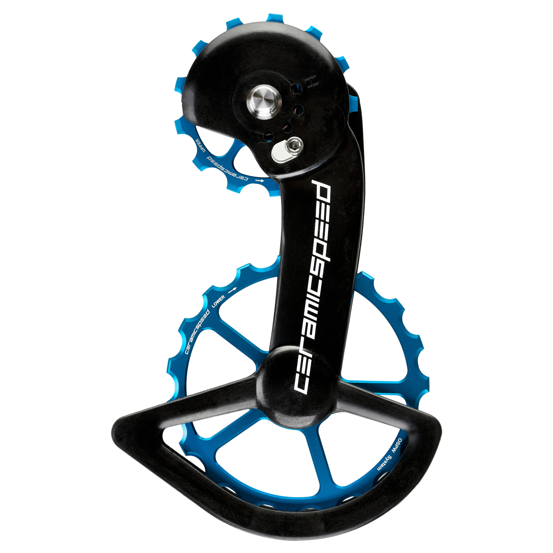 Picture of CeramicSpeed OSPW X Derailleur Pulley System - for Shimano GRX/Ultegra RX | 13/19 Teeth | Coated Bearings - blue