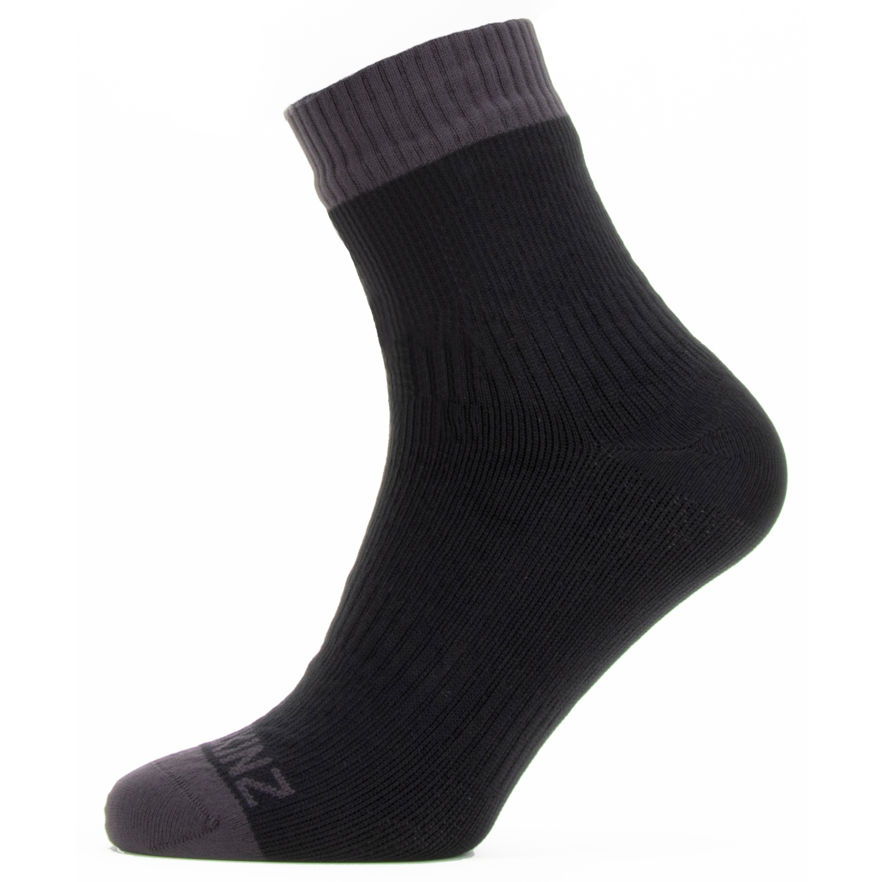 Productfoto van SealSkinz Wretham Waterdichte Enkellange Sokken Voor Warm Weer - Zwart/Grijs