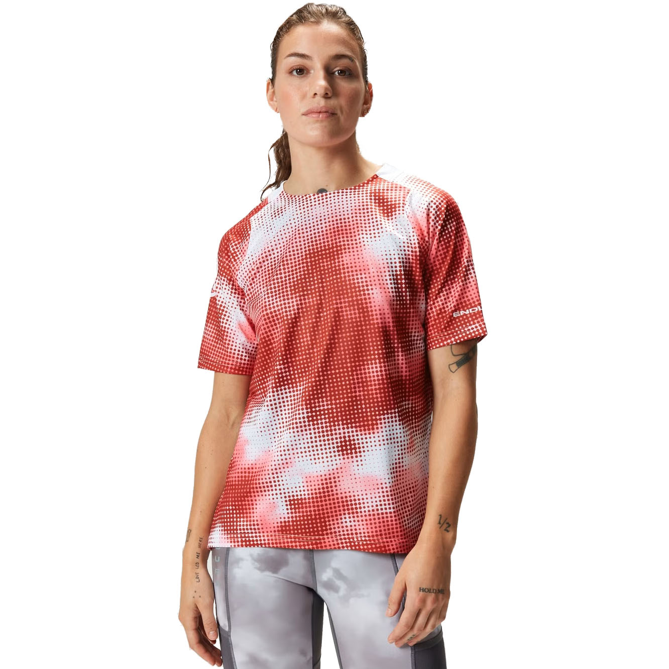Productfoto van Endura Pixel Cloud LTD T-Shirt Dames - pomegranate