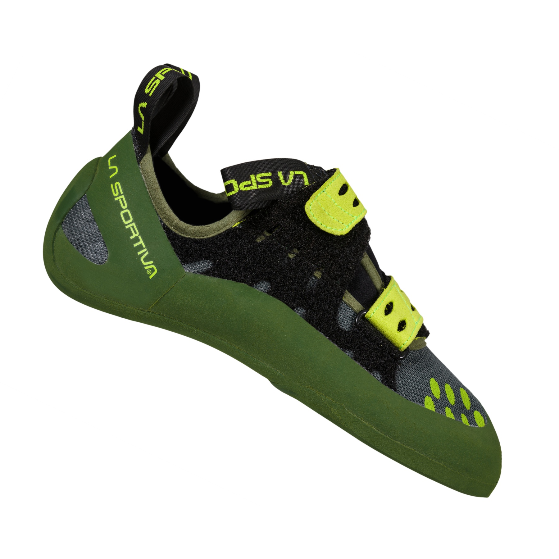 Picture of La Sportiva GeckoGym Vegan Climbing Shoes - Olive/Neon