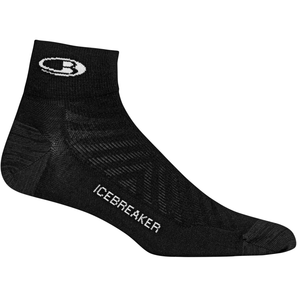 Image of Icebreaker Men's Run+ Ultralight Mini Socks - Black/Snow