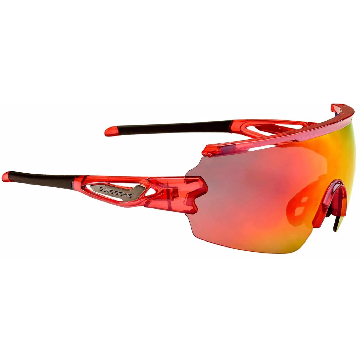 Productfoto van Swiss Eye Signal Glasses 13062 - Shiny Laser Crystal Red/Black - Smoke Red Black Revo