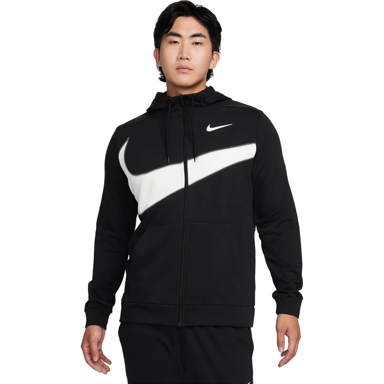 Produktbild von Nike Dri-FIT Fleece Fitness Kapuzenjacke für Herren - schwarz FB8575-010