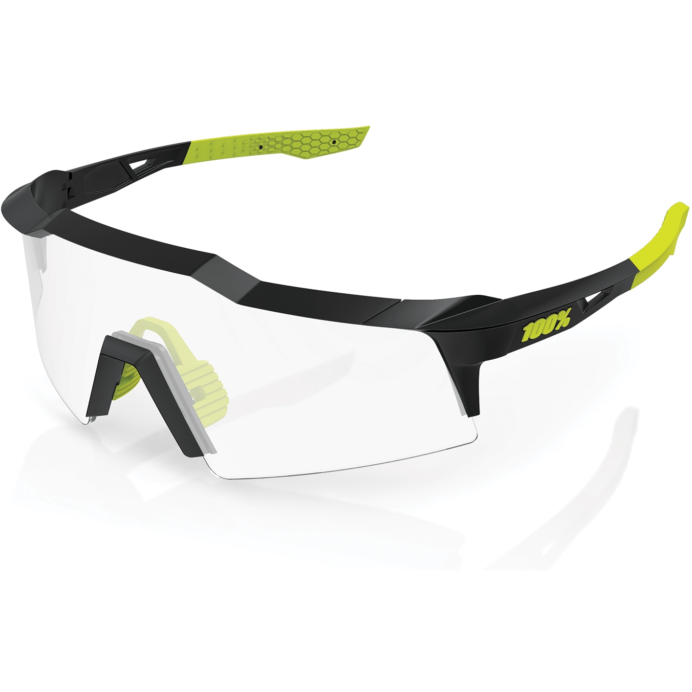 Image of 100% Speedcraft SL Glasses - Photochromic Lens - Gloss Black