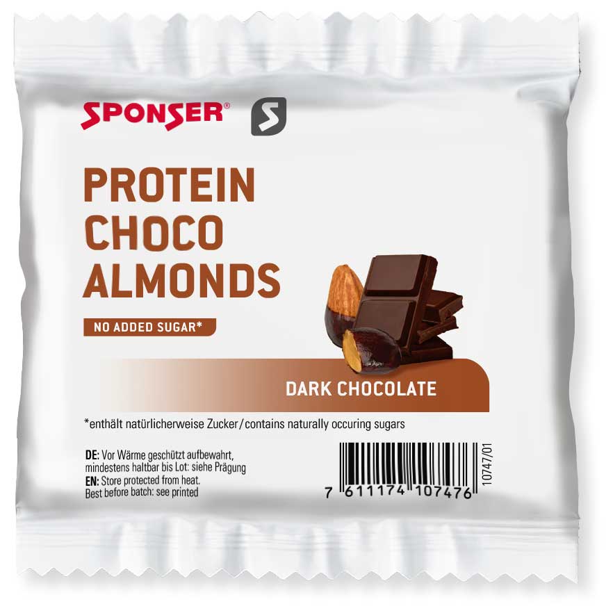 Produktbild von SPONSER Protein Choco Almonds - Eiweiß-Snack - 12x45g