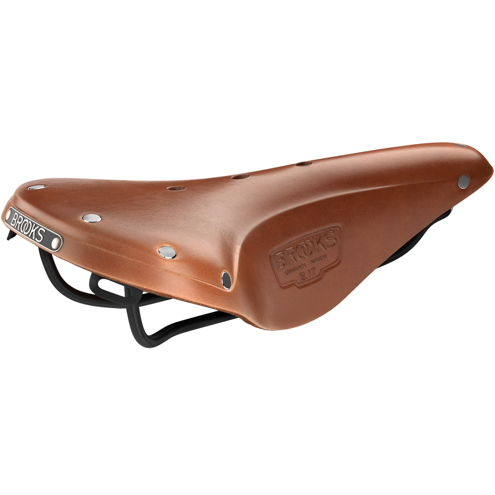 Picture of Brooks B17 Narrow Bend Leather Saddle - honey