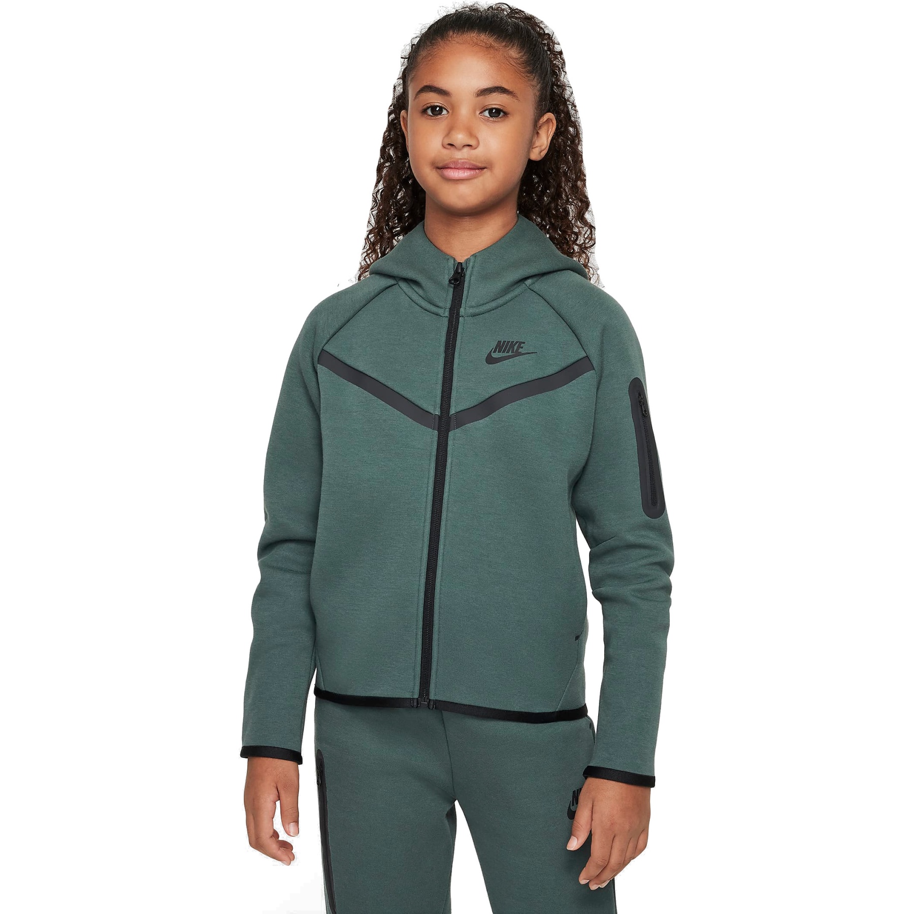 Nike fleece green best sale