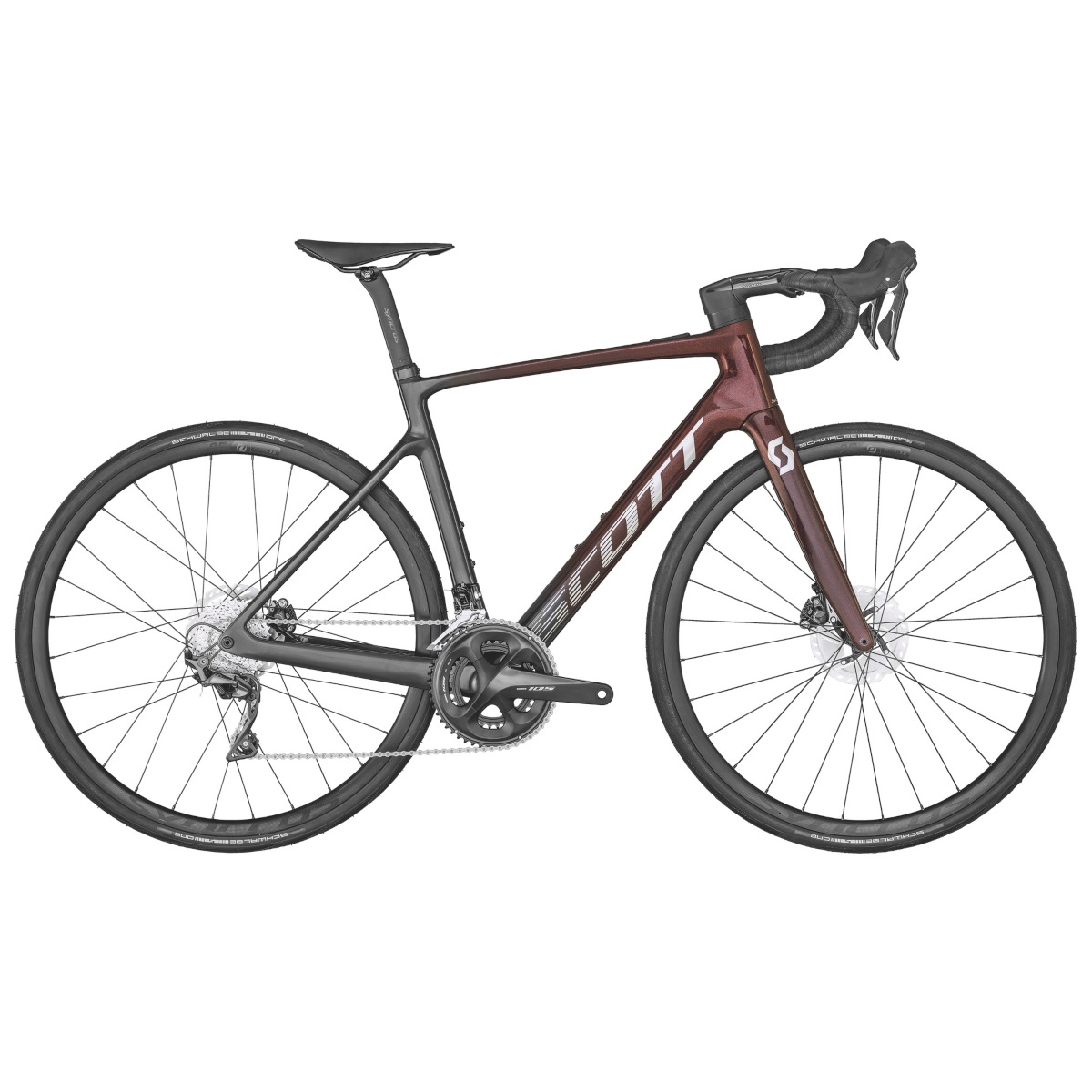 Productfoto van SCOTT ADDICT eRIDE 30 - Carbon Road E-Bike - 2022 - team red / silver reflective