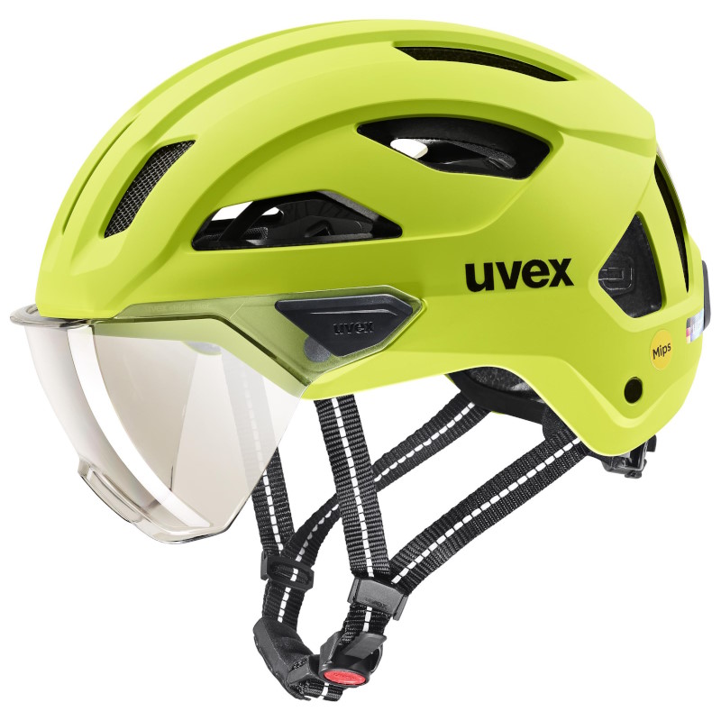Productfoto van Uvex stride visor MIPS Helm - lime matt
