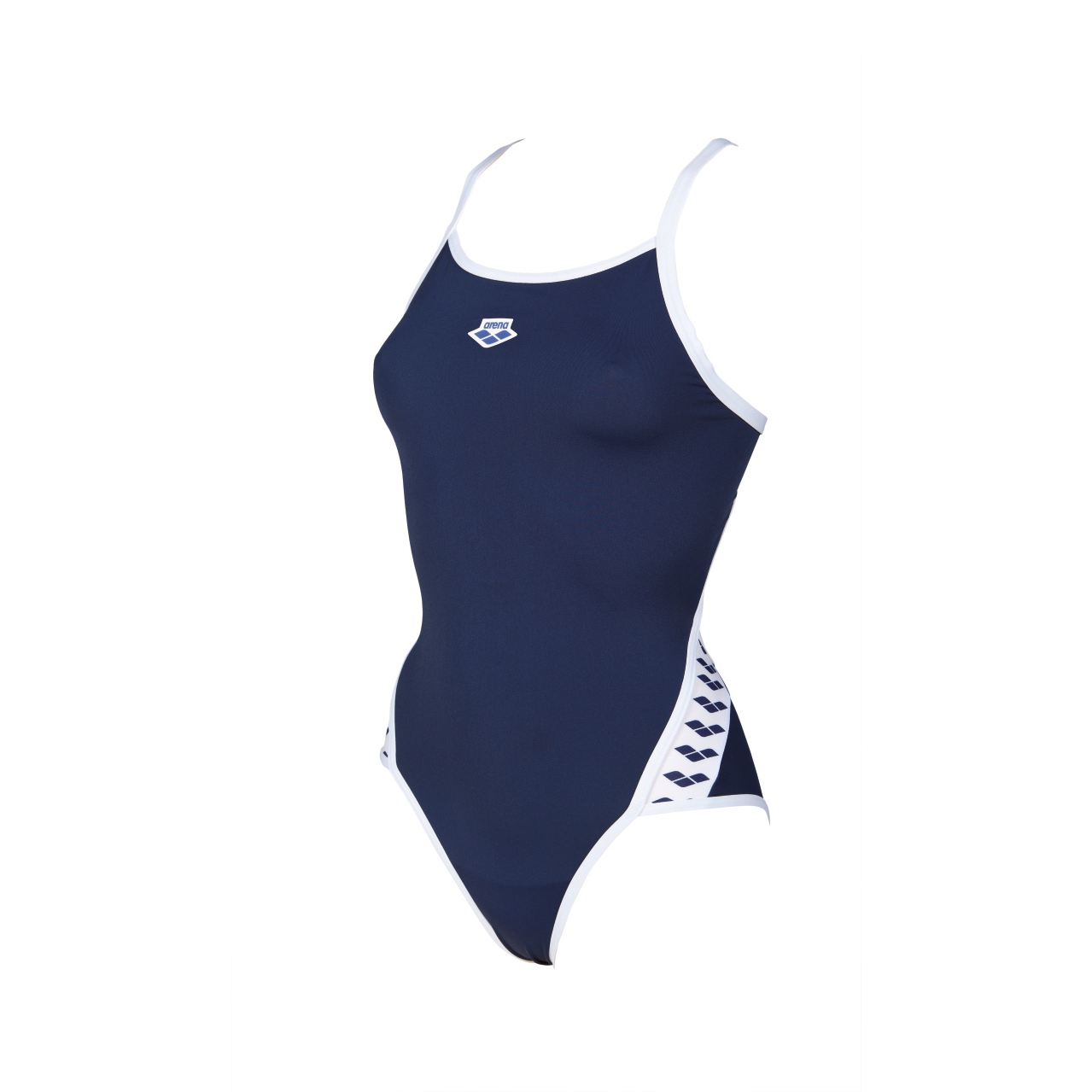 Image of arena Icons Women's One-piece Super Fly Back Solid - Navy-White