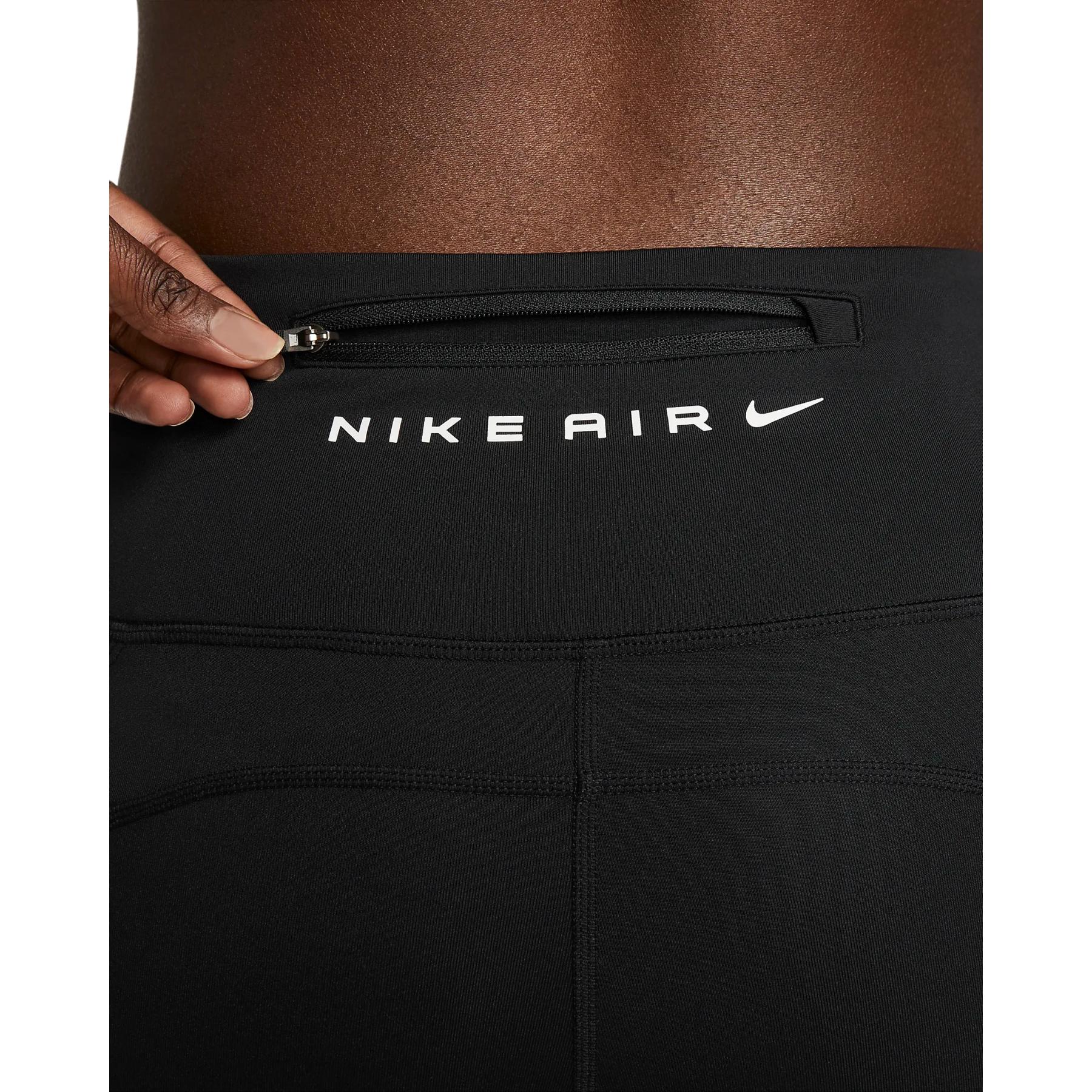 Nike Mallas 7/8 Mujer - Air Fast Dri-FIT Mid-Rise - negro/negro/blanco  FB7612-010