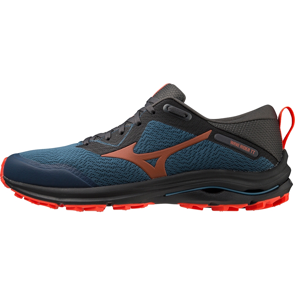 Picture of Mizuno Wave Rider TT Running Shoes Men J1GC2132 - Blue Ashes / Soleil / Black Oyster