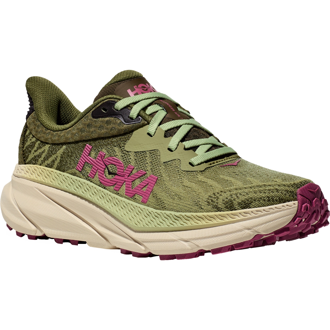 Picture of Hoka Challenger 7 Running Shoes Women - forest floor / beet root