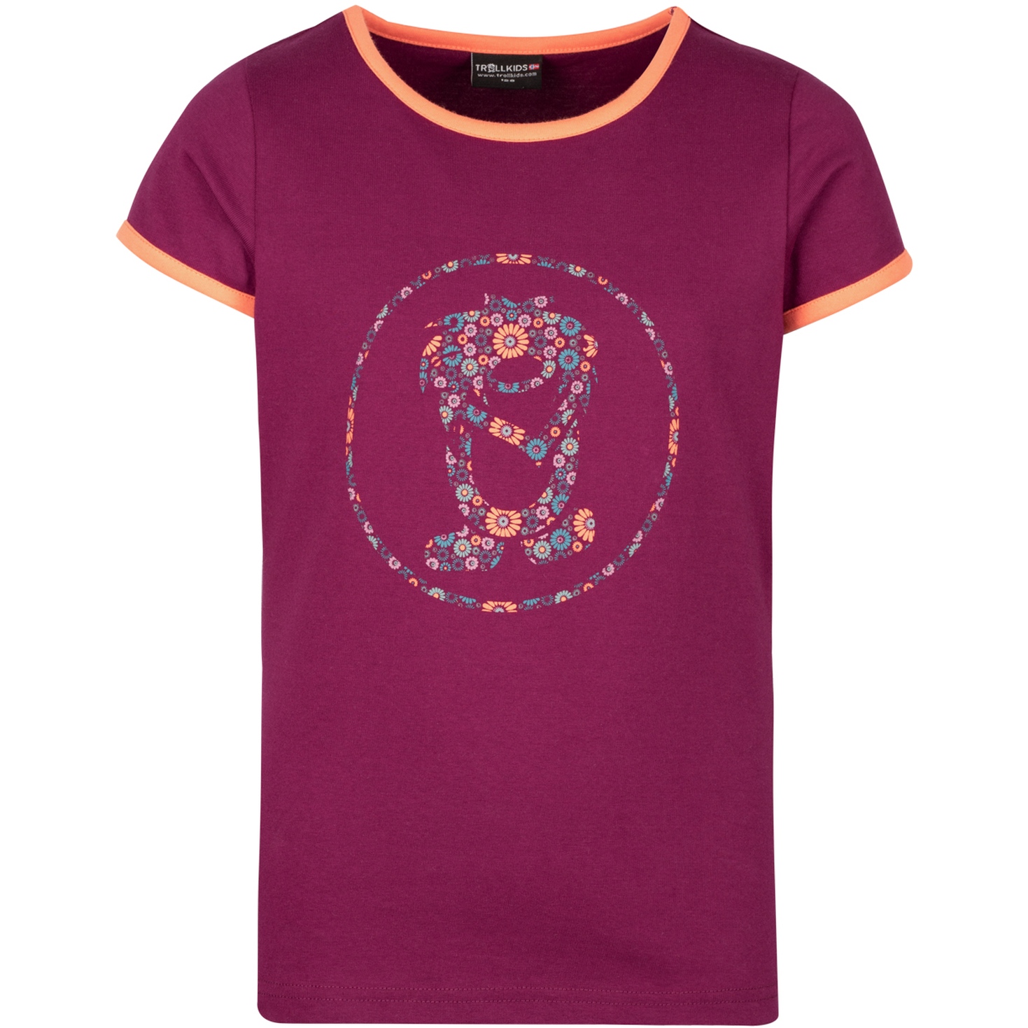Produktbild von Trollkids Flower Troll T-Shirt Mädchen - mulberry/peach