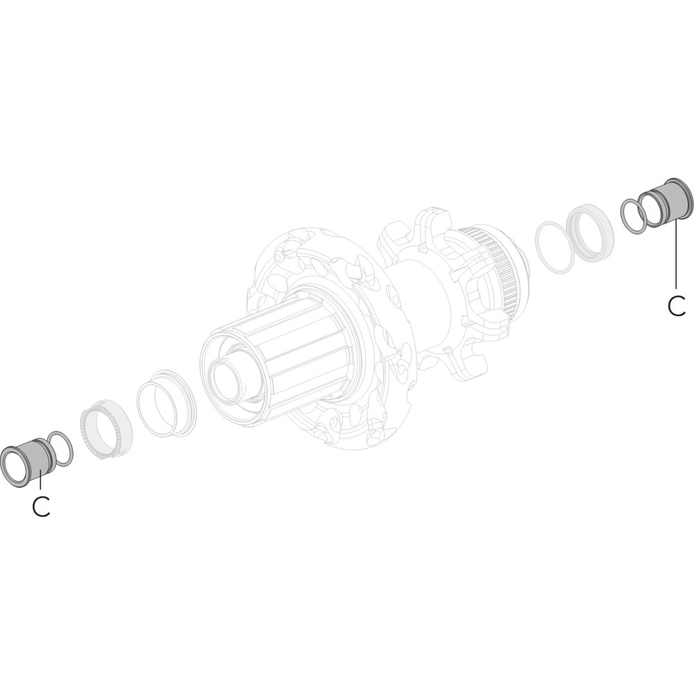 Produktbild von Fulcrum HR Adapterkit auf 10x135mm Steckachse (C+C) - RM16-TA10135