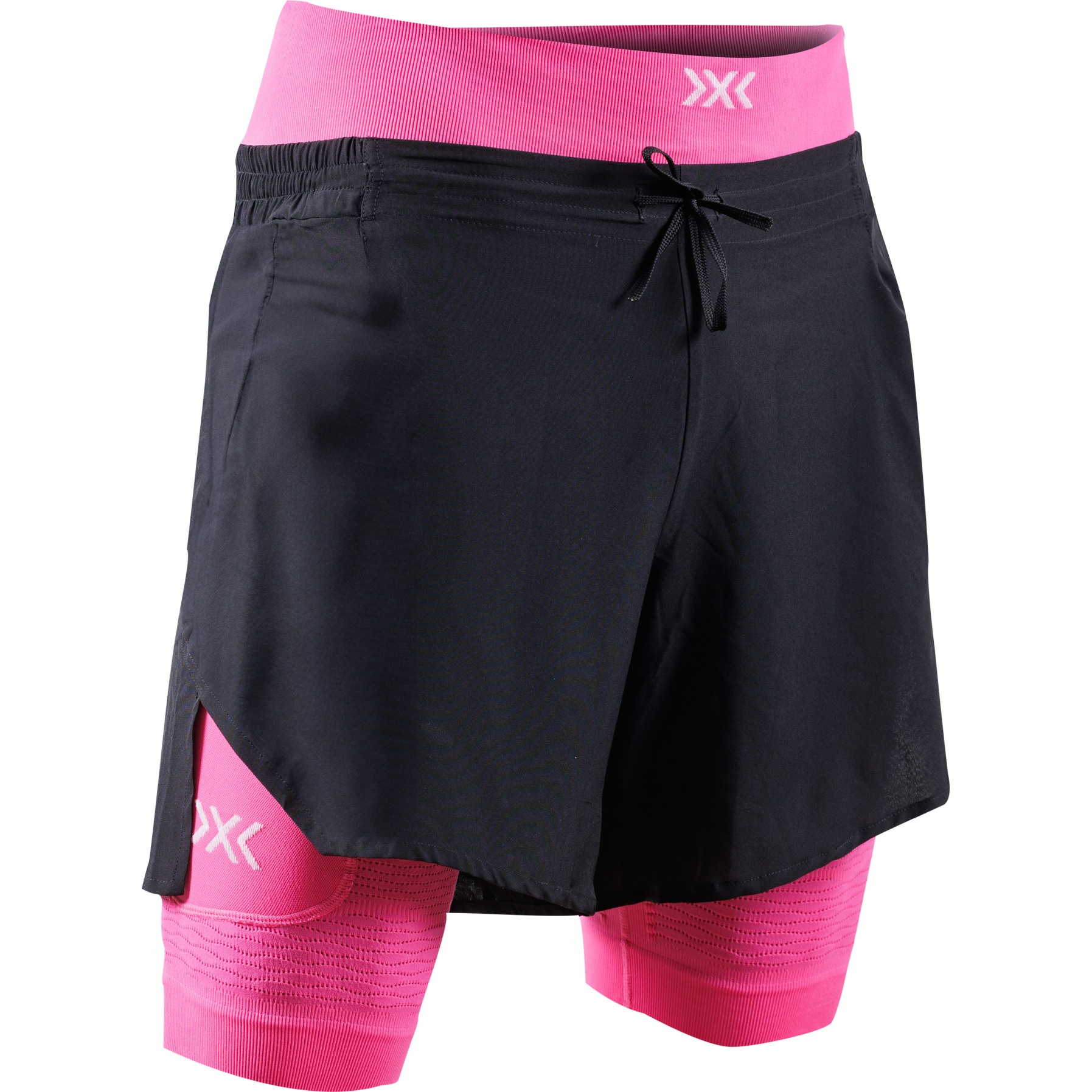 Productfoto van X-Bionic Effektor 2-In-1 Shorts Heren - x black/neo pink